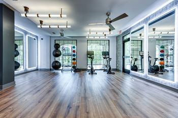 Fitness center with yoga room